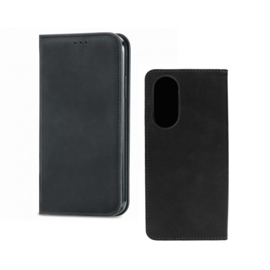 Leather Flip Cover with Internal Pocket for Oppo A98 5g Black